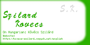 szilard kovecs business card